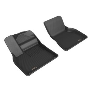 Porsche Macan Floor Mats - Front - 3D MAXpider - KAGU Series - Black - `25-`26 Porsche Macan Floor Mats - Front - 3D MAXpider - KAGU Series - Black - `25-`26